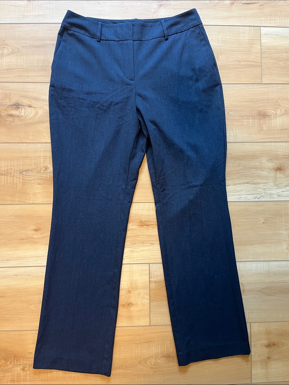 Ann Taylor Factory Dark Navy Straight-Leg Dress Trousers